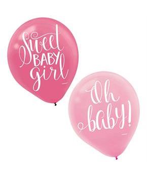 Floral Baby Latex Balloons (15)