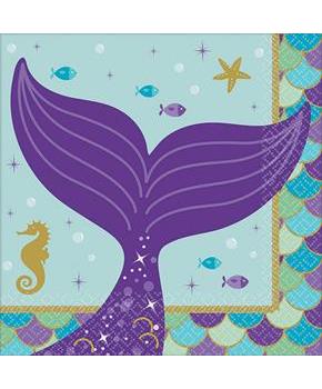 Mermaid Wishes Beverage Napkins (16)