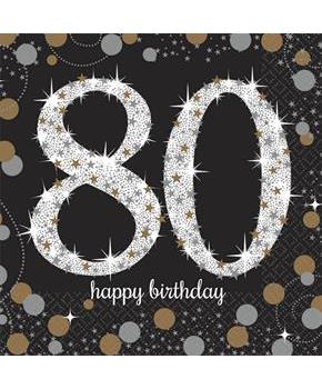 Sparkling Celebration Beverage Napkin Sparkling Celebration 80th (16)