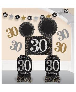 Sparkling Celebration 30th Birthday Room Decorating Kit