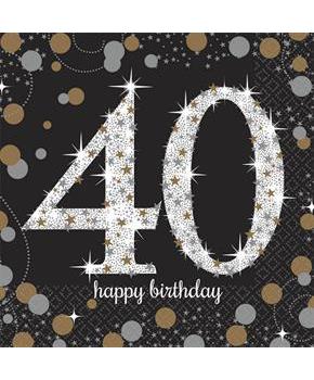 Sparkling Celebration Beverage Napkins 40th (16)
