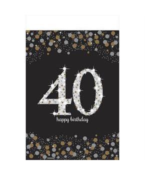 Sparkling Celebration Plastic Tablecover Sparkling Celebration 40th