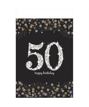 Sparkling Celebration 50th Plastic Tablecover