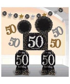 Sparkling Celebration Room Decoration Kit 50th