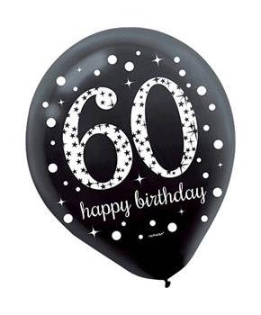 Sparkling Celebration Latex Balloons 60th (15)
