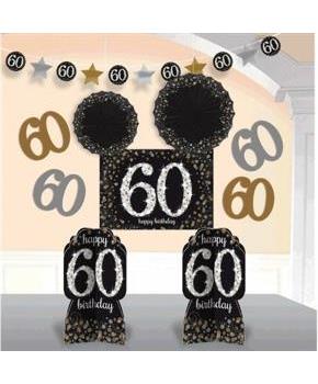 Sparkling Celebration Room Decoration Kit 60th
