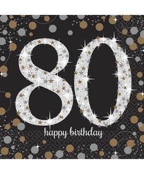 Sparkling Celebration Lunch Napkins 80th (16)