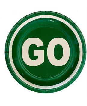 Go Sign Dessert Plate (8)