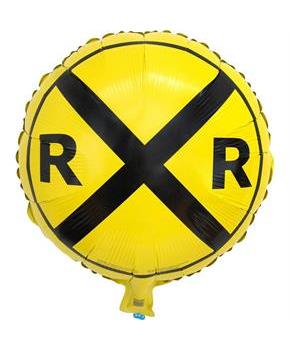 Railroad Crossing 18" Mylar Balloon (1)
