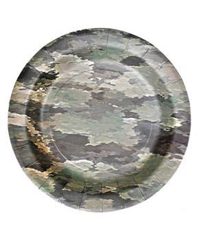 Military Camo Party 7" Dessert Plates (8)