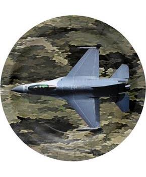 Military Camo Fighter Jet Party 7" Dessert Plates (8)