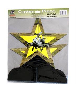 Military Camo Apache Helicopter Party Centerpiece