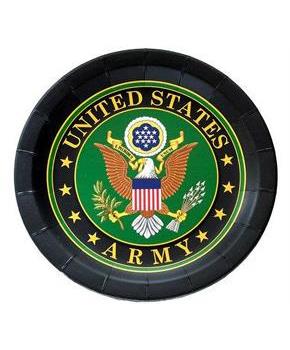 US Army with Crest 9" Lunch Plates (8)
