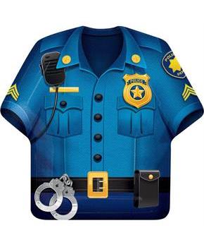Police Party Shaped Plate 9" Dinner Plate (8)