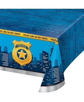 Police Party Plastic Tablecover 54" x 102" (1)