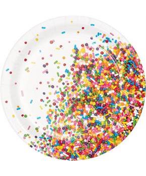 Sprinkles Plate 7" Lunch Plate (8)