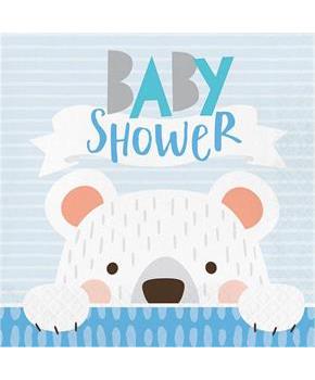 1st Birthday Bear 'Baby Shower' Lunch Napkin (16)