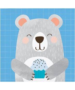 1st Birthday Bear Beverage Napkin (16)