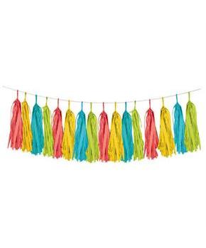 Iridescent 8ft Tissue Garland (1)