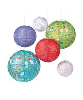 Science Party Paper Lanterns (6pcs)