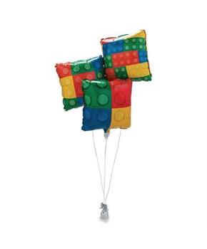 Color Brick Party Mylar Balloon (3pcs)