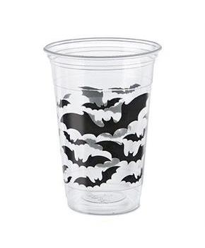 Black Bats Halloween 16oz Plastic Cup (1)