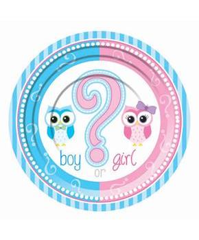 Gender Reveal 7" Dessert Plates (8)