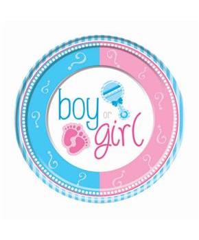 Gender Reveal 9" Lunch Plates (8)