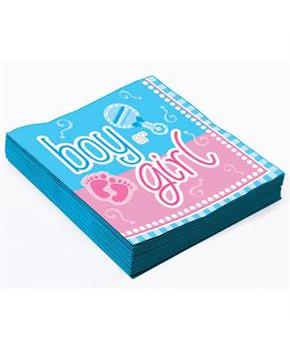 GENDER REVEAL-10"X10" NAPKINS 