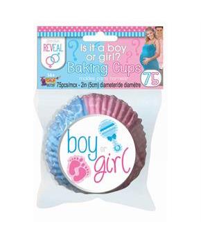 Gender Reveal Baking Cups (75ct)