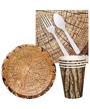 Rustic Wood Snack Pack for 16