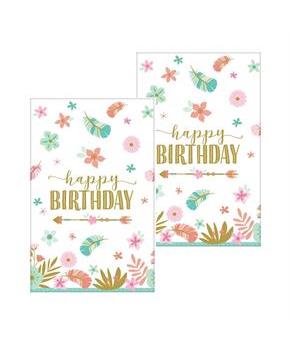 Boho Birthday Girl Paper Tablecovers (2)
