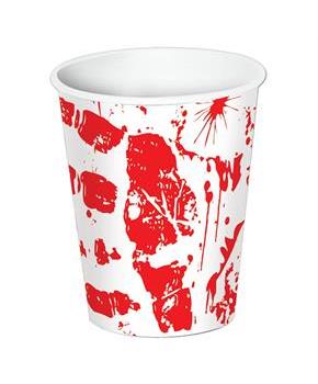 Bloody Handprints 9oz Paper Cups (8)