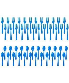 Forks & Spoons - Royal Blue (24 Each)