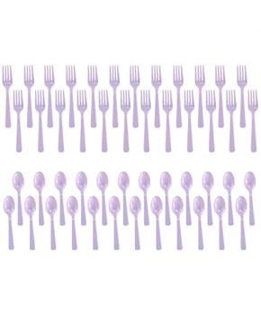 Forks & Spoons - Lavender (24 Each)