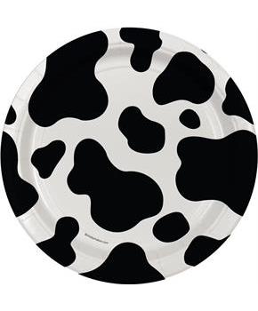 Cow Print 7" Dessert Plate (8)