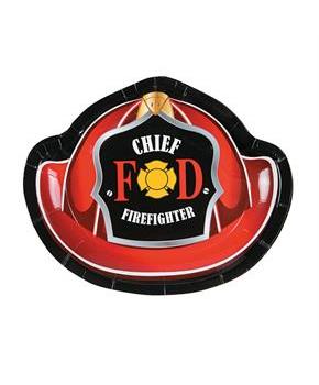 Firefighter Cake Plates (8 Pack)