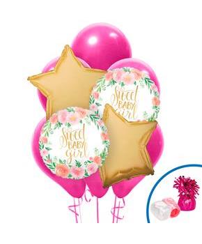Floral Baby Girl Balloon Bouquet