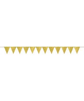 Create Your Own Glitter Gold Pennant Banner