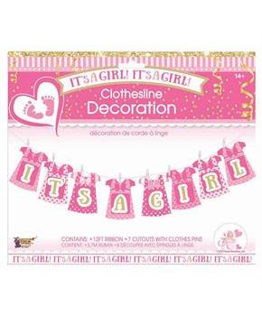 It's A Girl Clothes Line Decoration