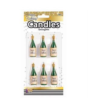 Birthday Champagne Bottle Candles (6)