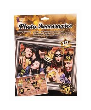 50th Birthday Photo Booth Accessories