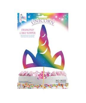 Rainbow Unicorn Horn Cake Topper