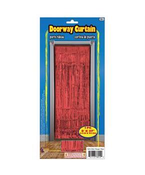 Red Tinsel Doorway Curtin