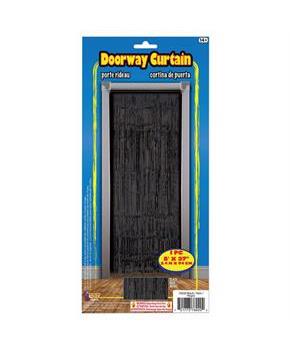 Black Tinsel Doorway Curtin