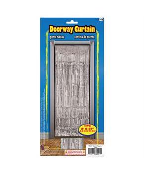 Silver Tinsel Doorway Curtin