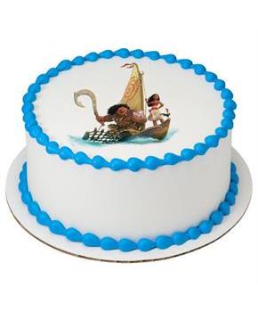 Moana 7.5" Round Edible Cake Topper (Each)