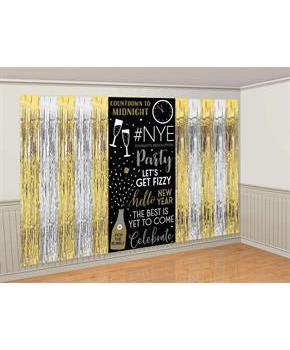 New Year's Fringe & Scene Setter Combo Backdrop Kit