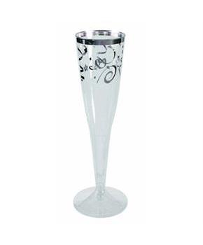 Silver Confetti Champagne Glass (6)