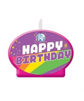 Rainbow Butterfly Unicorn Kitty Birthday Candle (1)